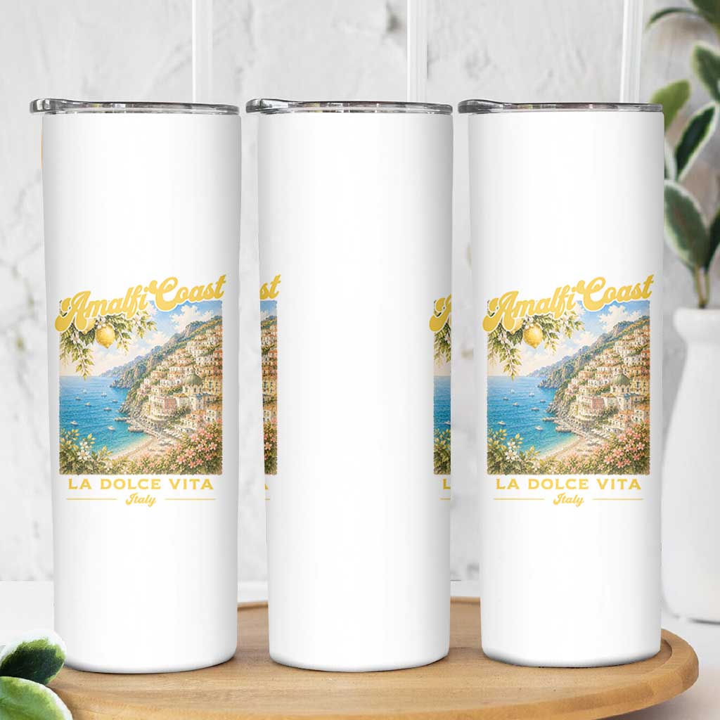 Amalfi Coast La Dolce Vita Italy Skinny Tumbler Vintage Summer Amalfi Coast