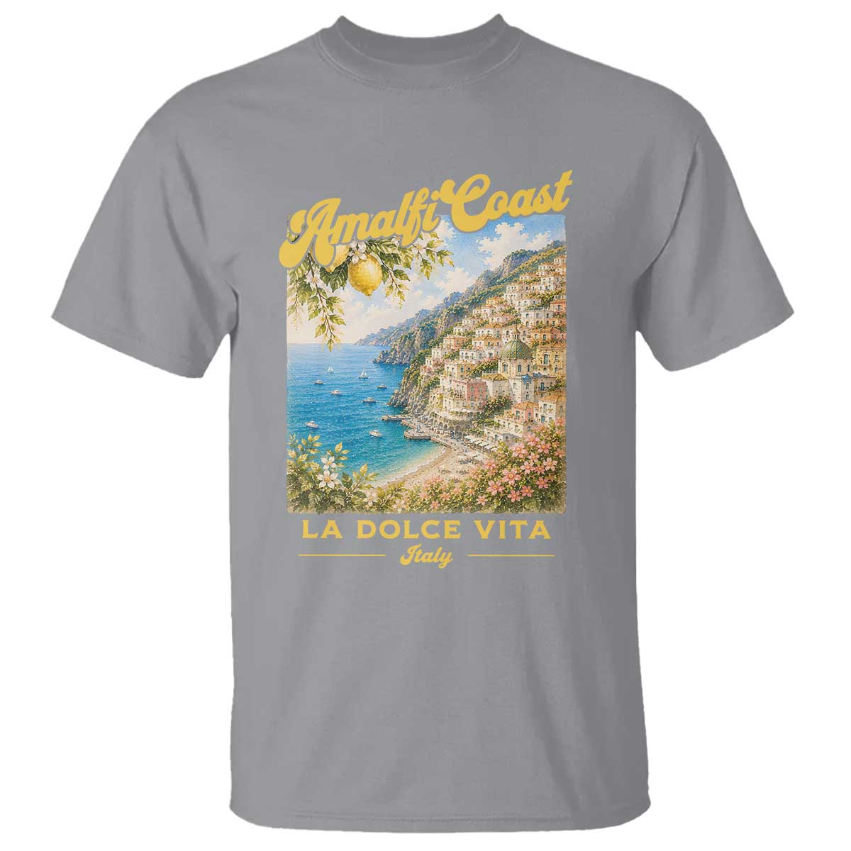 Amalfi Coast La Dolce Vita Italy T Shirt Vintage Summer Amalfi Coast
