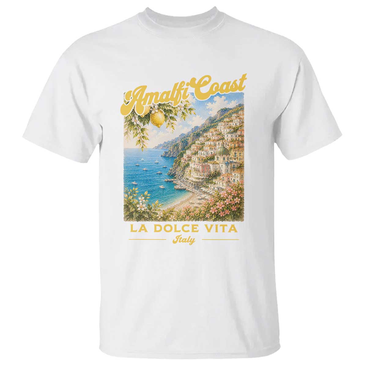 Amalfi Coast La Dolce Vita Italy T Shirt Vintage Summer Amalfi Coast