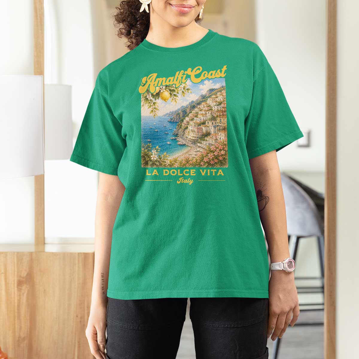 Amalfi Coast La Dolce Vita Italy T Shirt For Women Vintage Summer Amalfi Coast
