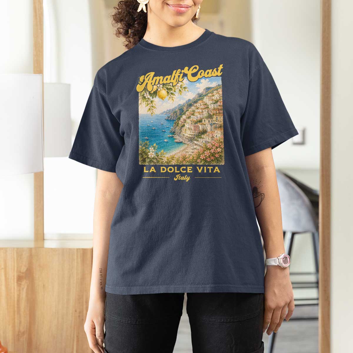 Amalfi Coast La Dolce Vita Italy T Shirt For Women Vintage Summer Amalfi Coast