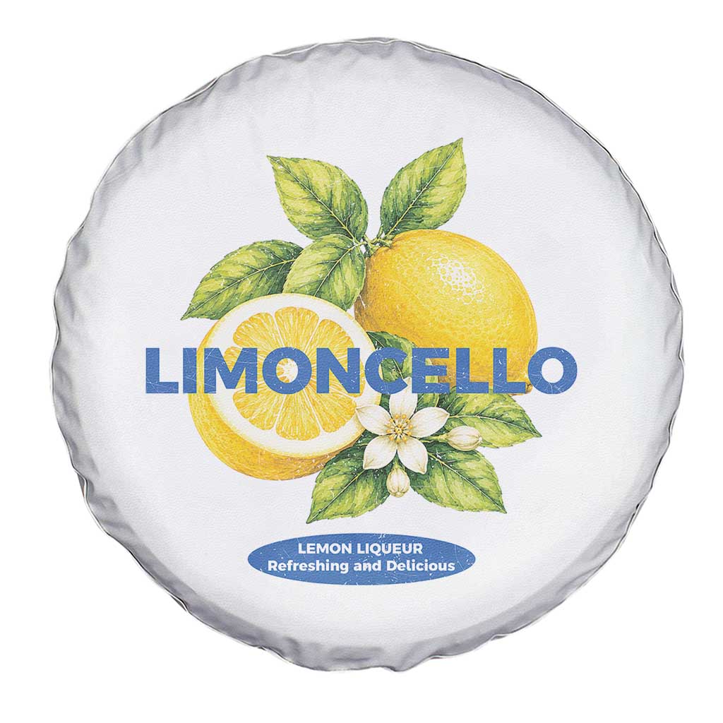 Vintage Limoncello Lemon Liqueur Spare Tire Cover Citrus Fruit Botanical Italian Summer Graphic