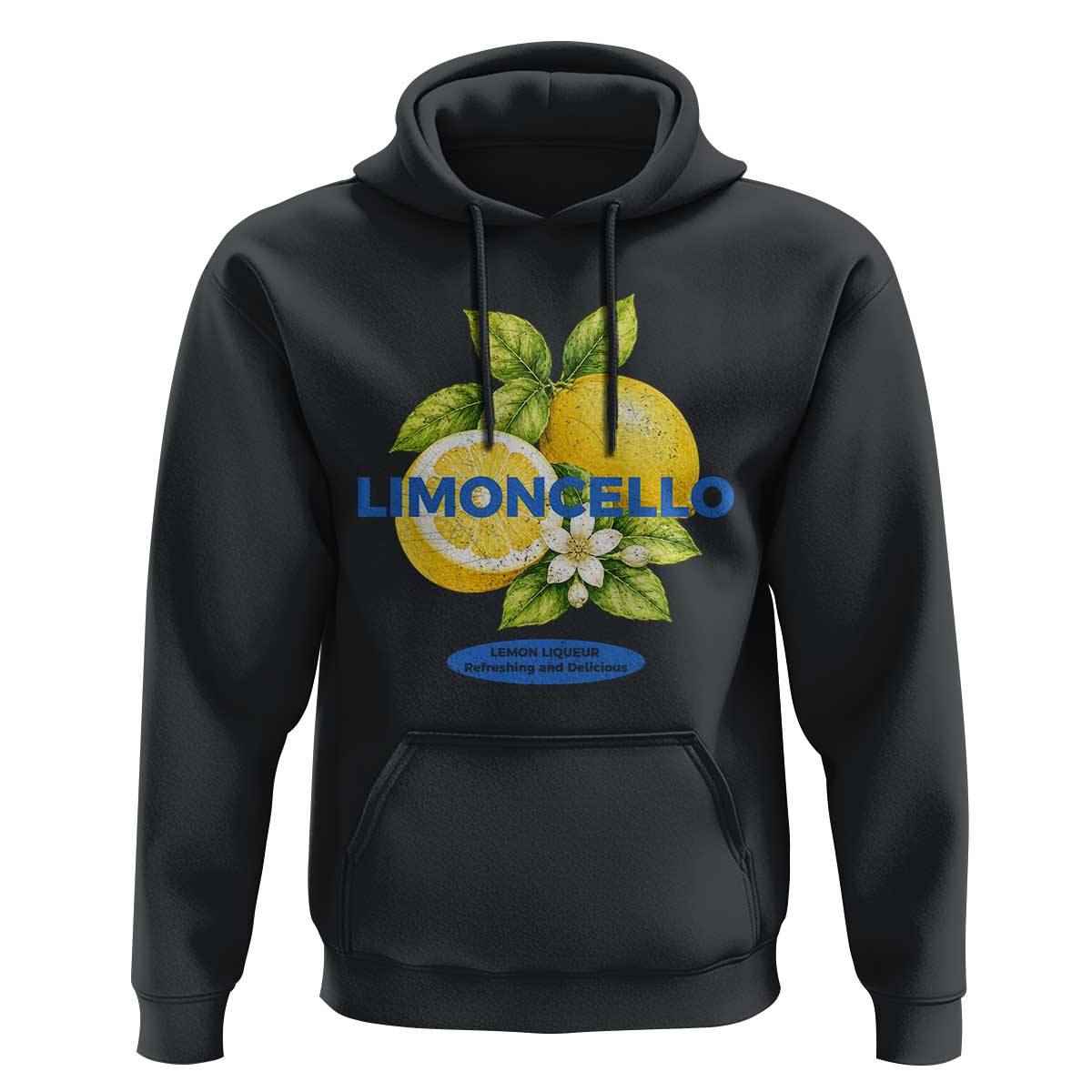 Vintage Limoncello Lemon Liqueur Hoodie Citrus Fruit Botanical Italian Summer Graphic