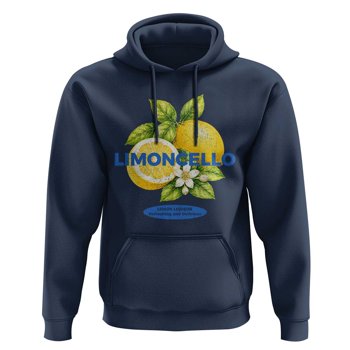 Vintage Limoncello Lemon Liqueur Hoodie Citrus Fruit Botanical Italian Summer Graphic