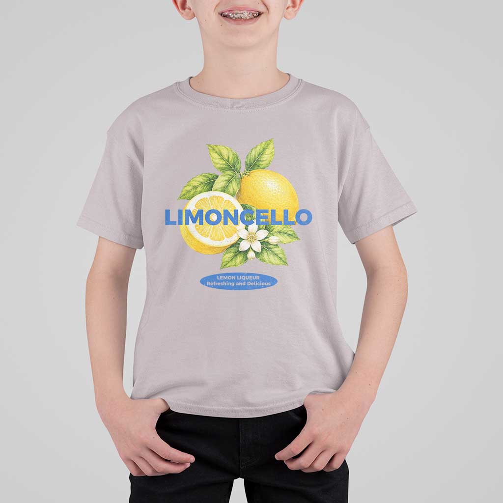 Vintage Limoncello Lemon Liqueur T Shirt For Kid Citrus Fruit Botanical Italian Summer Graphic