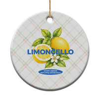 Vintage Limoncello Lemon Liqueur Ceramic Ornament Citrus Fruit Botanical Italian Summer Graphic