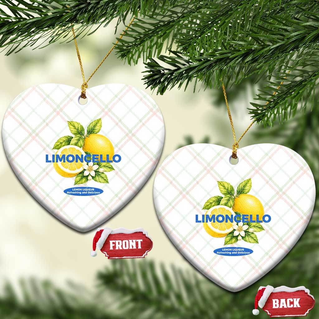 Vintage Limoncello Lemon Liqueur Ceramic Ornament Citrus Fruit Botanical Italian Summer Graphic