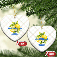 Vintage Limoncello Lemon Liqueur Ceramic Ornament Citrus Fruit Botanical Italian Summer Graphic