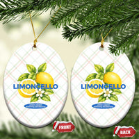 Vintage Limoncello Lemon Liqueur Ceramic Ornament Citrus Fruit Botanical Italian Summer Graphic