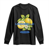 Vintage Limoncello Lemon Liqueur Long Sleeve Shirt Citrus Fruit Botanical Italian Summer Graphic