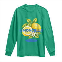 Vintage Limoncello Lemon Liqueur Long Sleeve Shirt Citrus Fruit Botanical Italian Summer Graphic