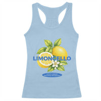 Vintage Limoncello Lemon Liqueur Racerback Tank Top Citrus Fruit Botanical Italian Summer Graphic
