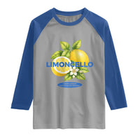 Vintage Limoncello Lemon Liqueur Raglan Shirt Citrus Fruit Botanical Italian Summer Graphic