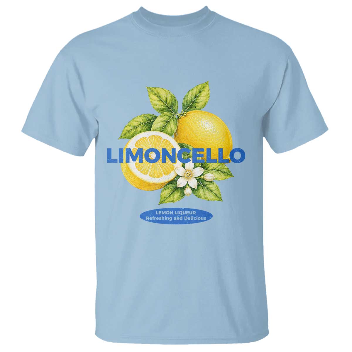 Vintage Limoncello Lemon Liqueur T Shirt Citrus Fruit Botanical Italian Summer Graphic