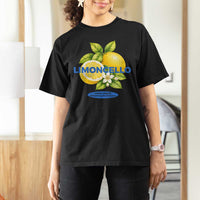 Vintage Limoncello Lemon Liqueur T Shirt For Women Citrus Fruit Botanical Italian Summer Graphic
