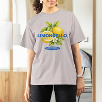 Vintage Limoncello Lemon Liqueur T Shirt For Women Citrus Fruit Botanical Italian Summer Graphic