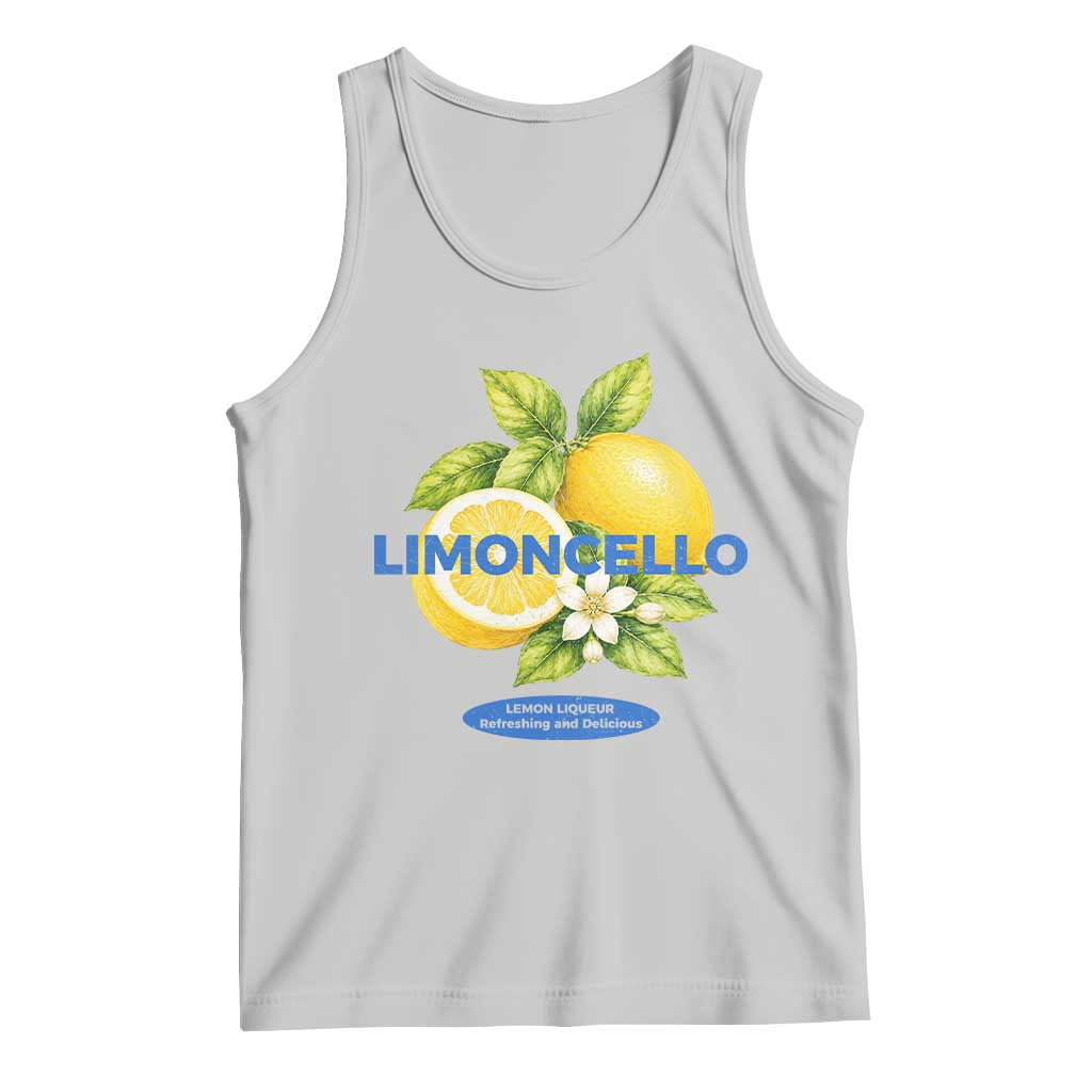 Vintage Limoncello Lemon Liqueur Tank Top Citrus Fruit Botanical Italian Summer Graphic