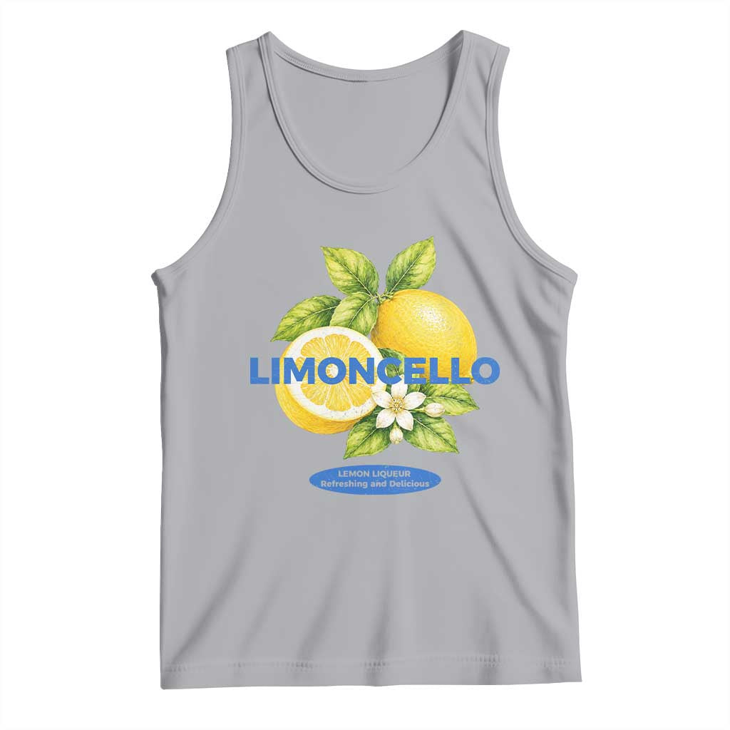 Vintage Limoncello Lemon Liqueur Tank Top Citrus Fruit Botanical Italian Summer Graphic