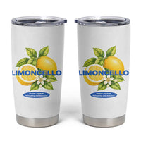 Vintage Limoncello Lemon Liqueur Tumbler Cup Citrus Fruit Botanical Italian Summer Graphic