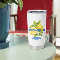 Vintage Limoncello Lemon Liqueur Tumbler Cup Citrus Fruit Botanical Italian Summer Graphic