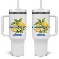 Vintage Limoncello Lemon Liqueur Tumbler With Handle Citrus Fruit Botanical Italian Summer Graphic