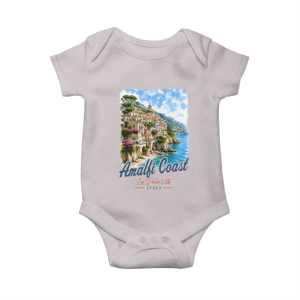 Amalfi Coast Baby Onesie La Dolce Vita Italy Coastal Village Vintage Mediterranean Paradise