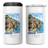 Amalfi Coast 4 in 1 Can Cooler Tumbler La Dolce Vita Italy Coastal Village Vintage Mediterranean Paradise