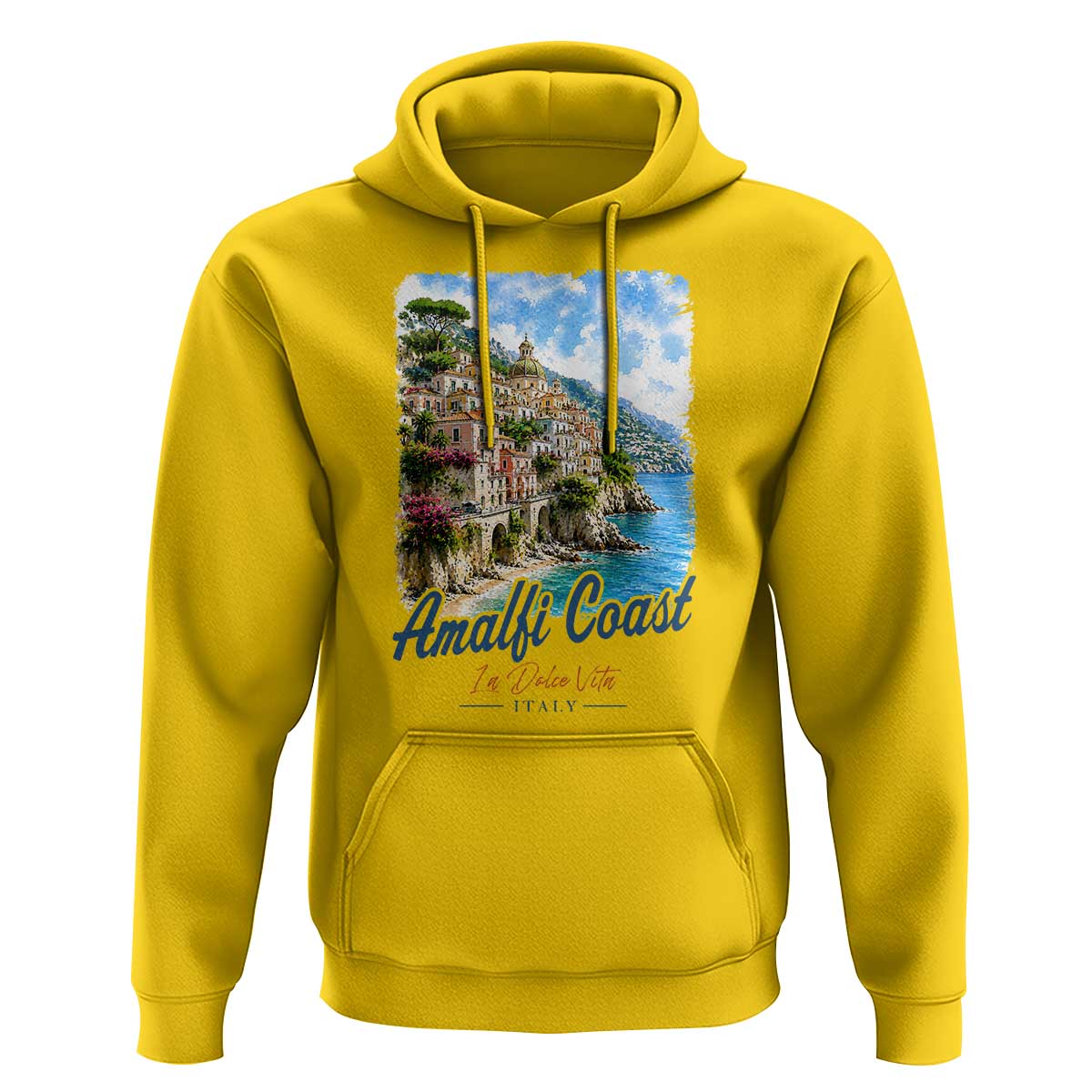 Amalfi Coast Hoodie La Dolce Vita Italy Coastal Village Vintage Mediterranean Paradise