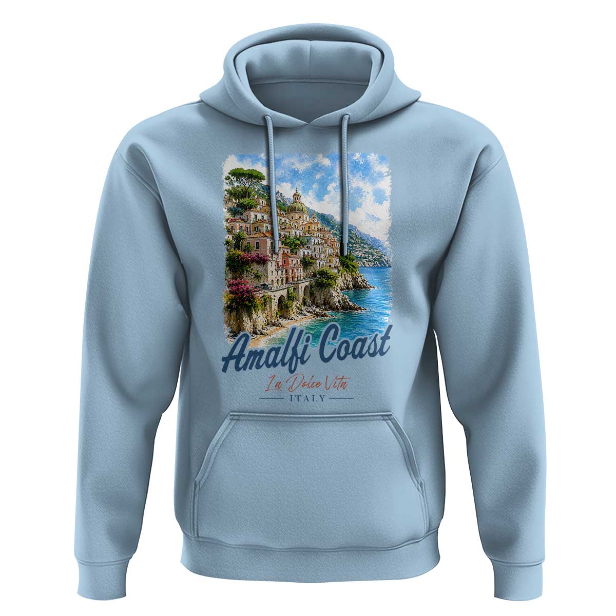 Amalfi Coast Hoodie La Dolce Vita Italy Coastal Village Vintage Mediterranean Paradise