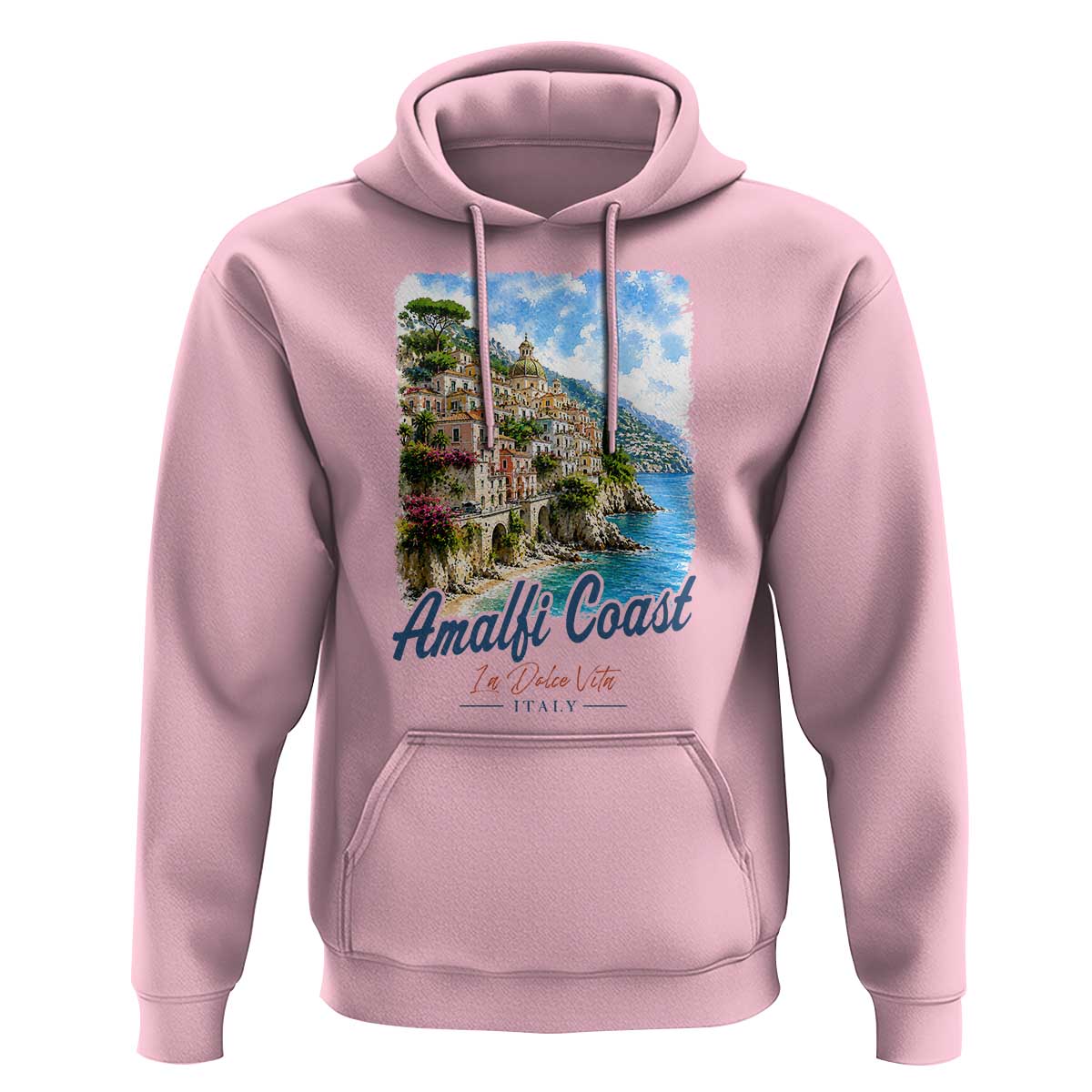 Amalfi Coast Hoodie La Dolce Vita Italy Coastal Village Vintage Mediterranean Paradise