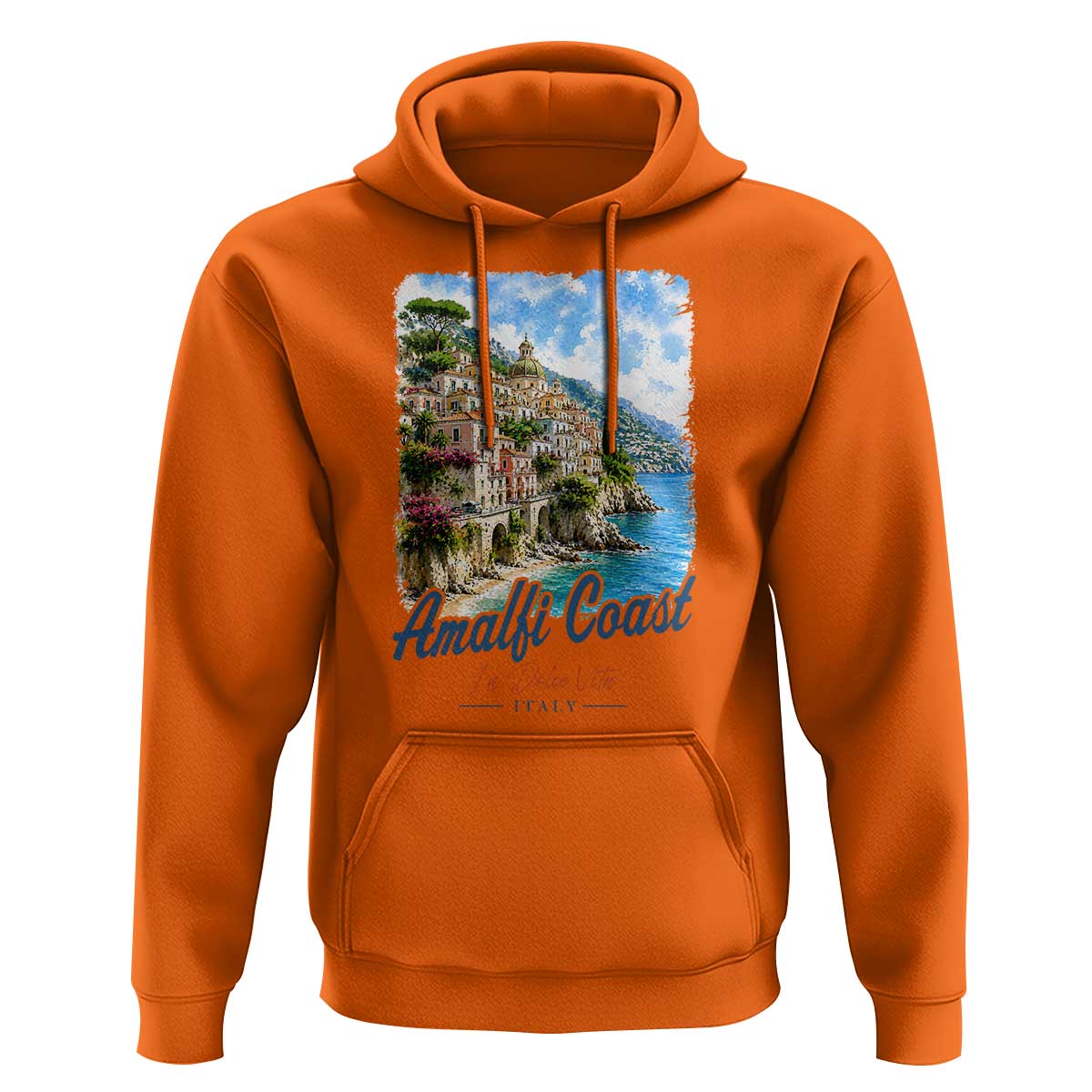 Amalfi Coast Hoodie La Dolce Vita Italy Coastal Village Vintage Mediterranean Paradise