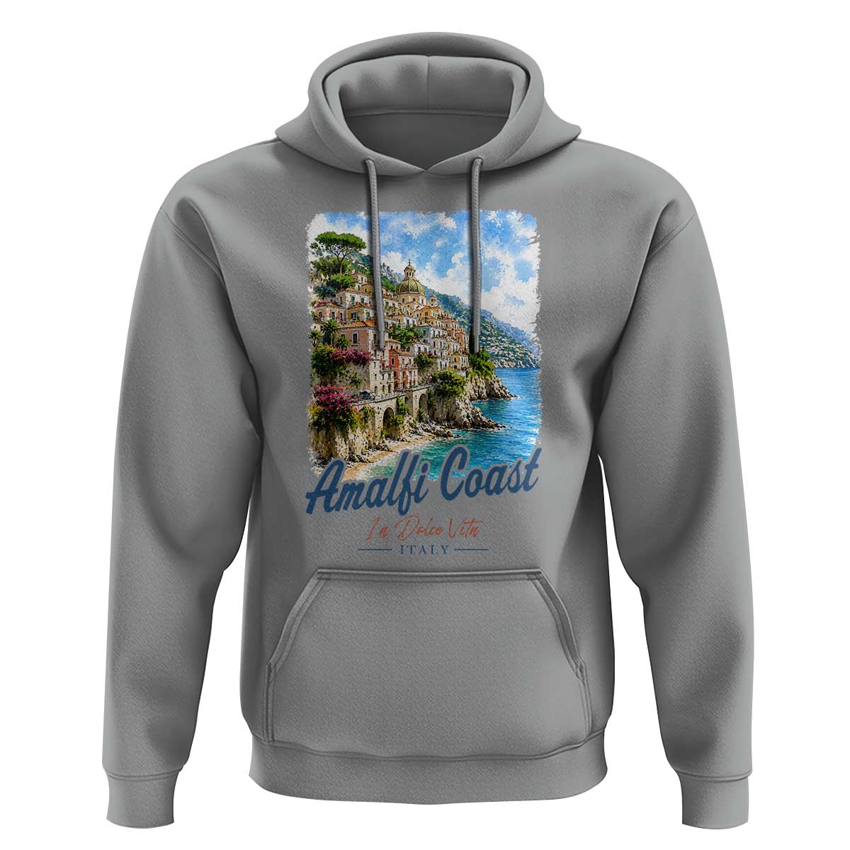 Amalfi Coast Hoodie La Dolce Vita Italy Coastal Village Vintage Mediterranean Paradise