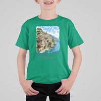 Amalfi Coast T Shirt For Kid La Dolce Vita Italy Coastal Village Vintage Mediterranean Paradise