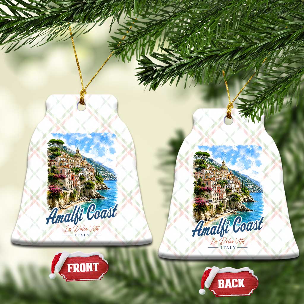 Amalfi Coast Ceramic Ornament La Dolce Vita Italy Coastal Village Vintage Mediterranean Paradise