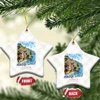 Amalfi Coast Ceramic Ornament La Dolce Vita Italy Coastal Village Vintage Mediterranean Paradise