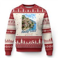 Amalfi Coast Ugly Christmas Sweater La Dolce Vita Italy Coastal Village Vintage Mediterranean Paradise