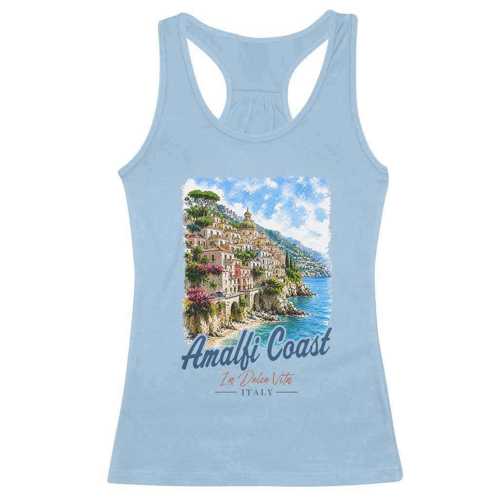 Amalfi Coast Racerback Tank Top La Dolce Vita Italy Coastal Village Vintage Mediterranean Paradise
