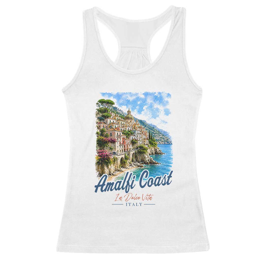 Amalfi Coast Racerback Tank Top La Dolce Vita Italy Coastal Village Vintage Mediterranean Paradise