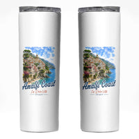 Amalfi Coast Skinny Tumbler La Dolce Vita Italy Coastal Village Vintage Mediterranean Paradise