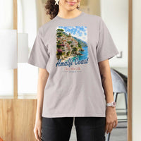 Amalfi Coast T Shirt For Women La Dolce Vita Italy Coastal Village Vintage Mediterranean Paradise