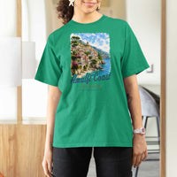 Amalfi Coast T Shirt For Women La Dolce Vita Italy Coastal Village Vintage Mediterranean Paradise