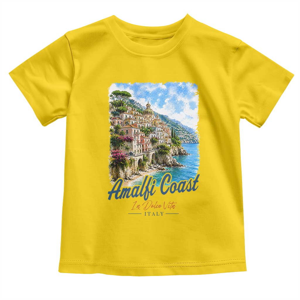 Amalfi Coast Toddler T Shirt La Dolce Vita Italy Coastal Village Vintage Mediterranean Paradise