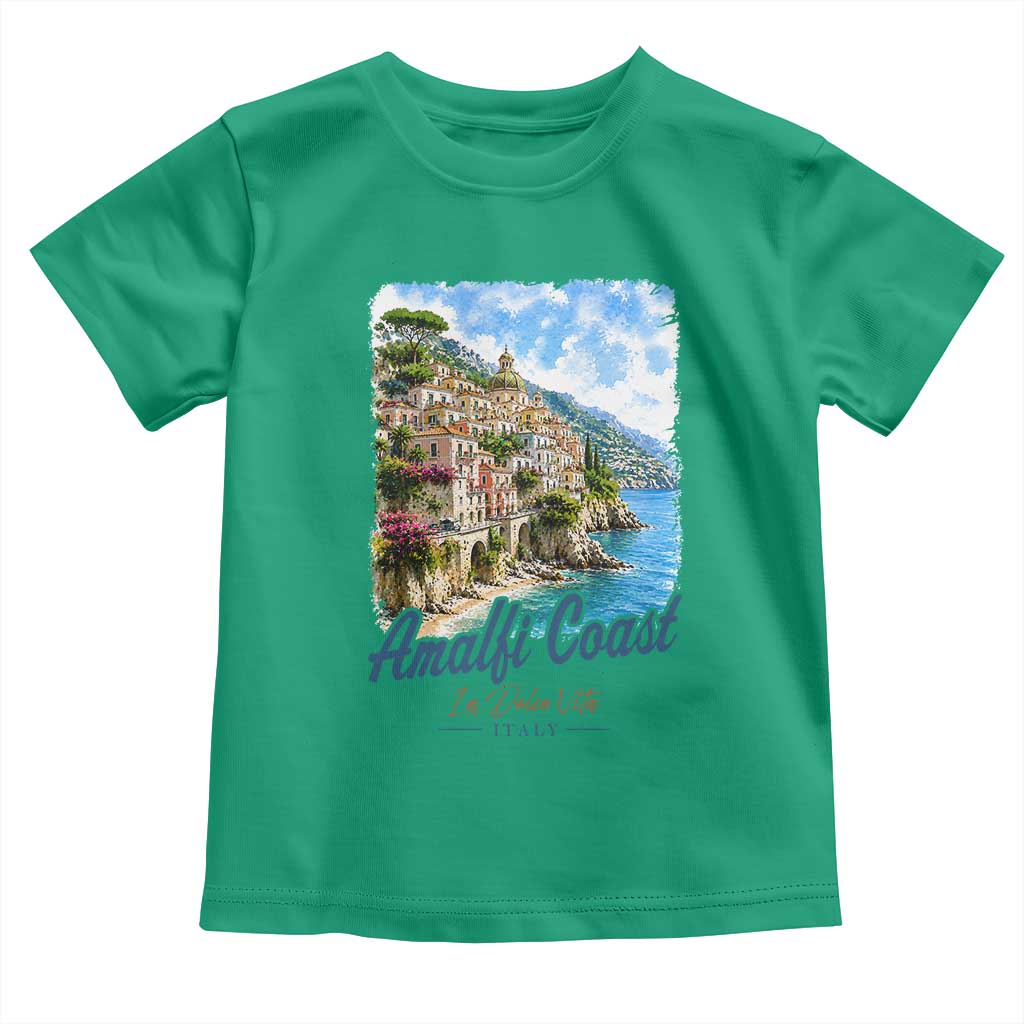 Amalfi Coast Toddler T Shirt La Dolce Vita Italy Coastal Village Vintage Mediterranean Paradise