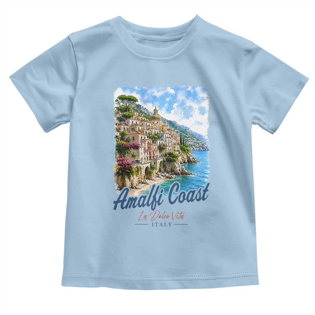 Amalfi Coast Toddler T Shirt La Dolce Vita Italy Coastal Village Vintage Mediterranean Paradise
