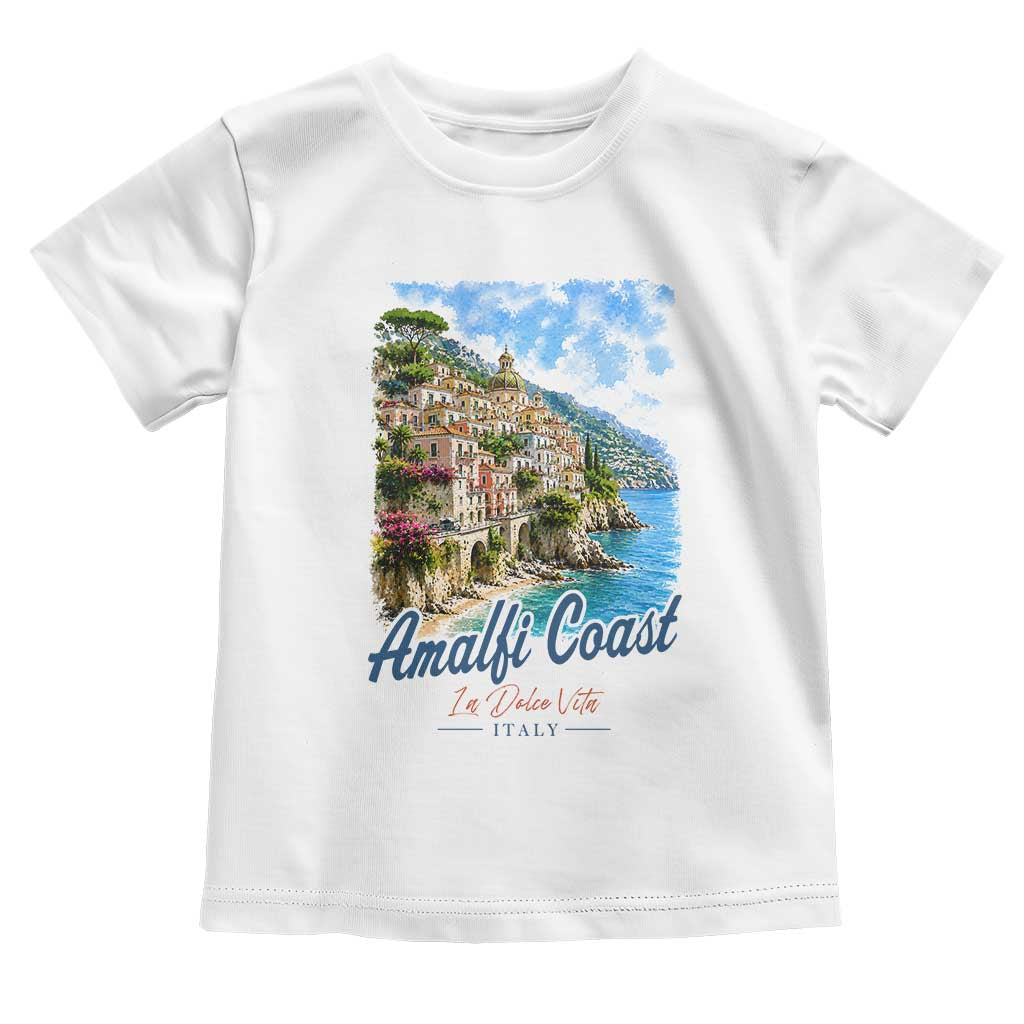 Amalfi Coast Toddler T Shirt La Dolce Vita Italy Coastal Village Vintage Mediterranean Paradise