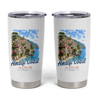 Amalfi Coast Tumbler Cup La Dolce Vita Italy Coastal Village Vintage Mediterranean Paradise