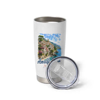 Amalfi Coast Tumbler Cup La Dolce Vita Italy Coastal Village Vintage Mediterranean Paradise