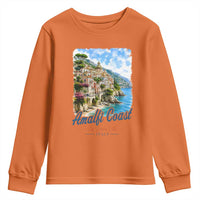 Amalfi Coast Youth Sweatshirt La Dolce Vita Italy Coastal Village Vintage Mediterranean Paradise