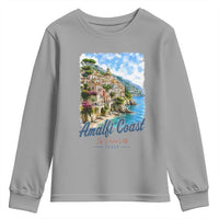 Amalfi Coast Youth Sweatshirt La Dolce Vita Italy Coastal Village Vintage Mediterranean Paradise