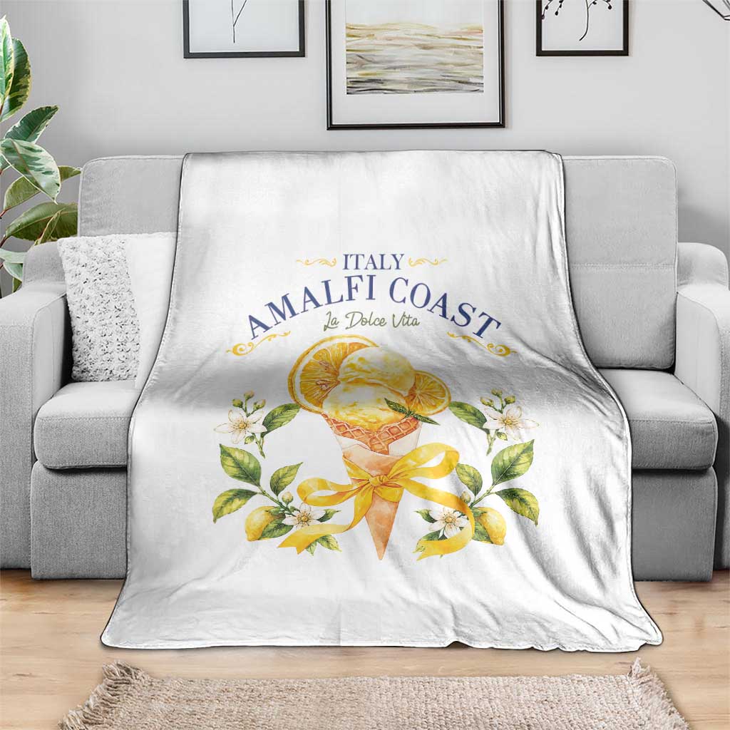 Amalfi Coast Limoncello Gelato Throw Blanket La Dolce Vita Italy Lemon Dessert Summer
